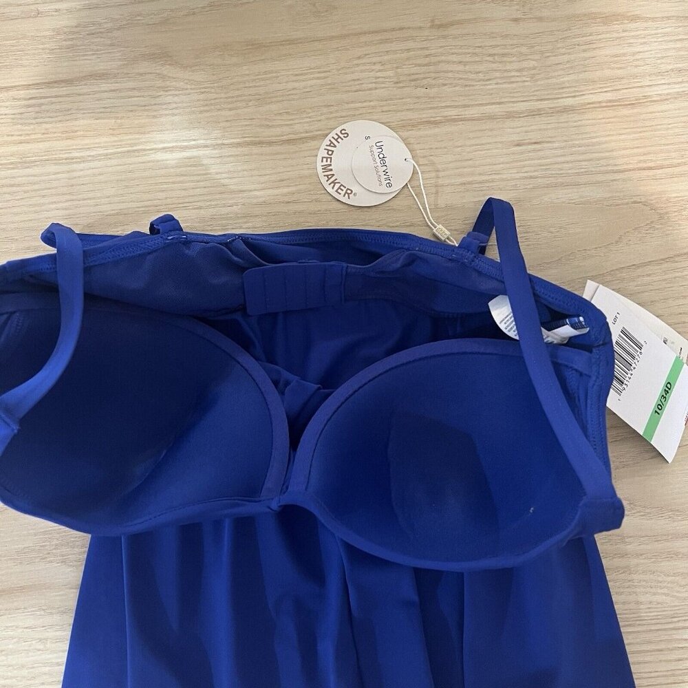 Contours by Coco Reef Tankini Size 10/34D Cobalt Underwire Bra Shapemaker Swim - Picture 6 of 8